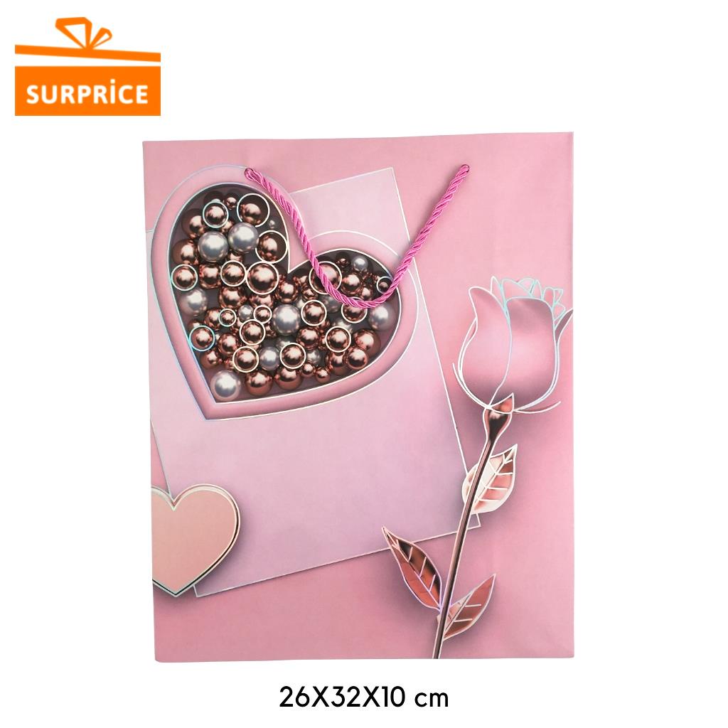 Surprice Paper Bag 30x41x12cm / Kantong Tas Kado Hadiah Ulang Tahun Birthday / Goodie Bag-Mawar