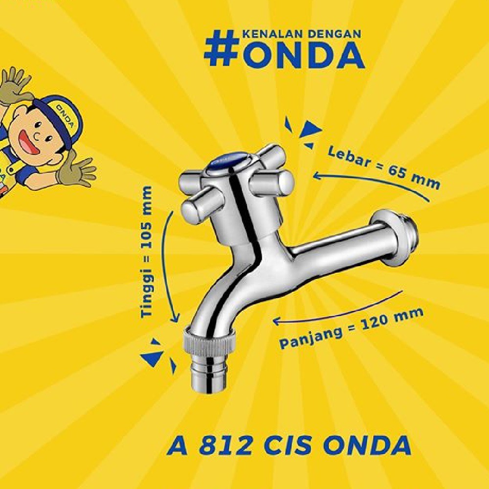 ONDA A 812 CIS Kran Tembok Keran Taman Garden Tap 1/2&quot;