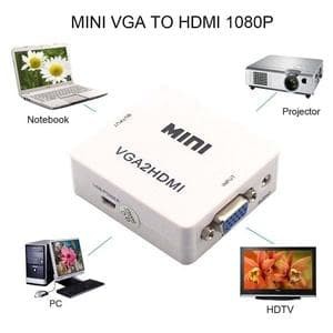 CONVERTER / Konektor VGA TO HDTV WITH AUDIO BOX MINI