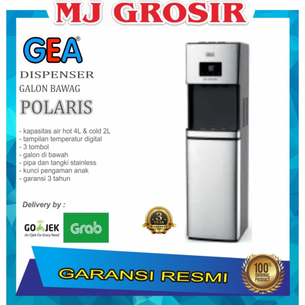 PROMO WATER DISPENSER GEA POLARIS GALON BAWAH HOT &amp; COOL