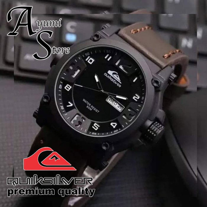 JAM TANGAN/PRIA/KEREN/G SHOK/JARUM/DIGITAL/MASA KINI/LAKI-LAKI/COKLAT TUA/MURAH/QUICKSILVER/ORIGINAL