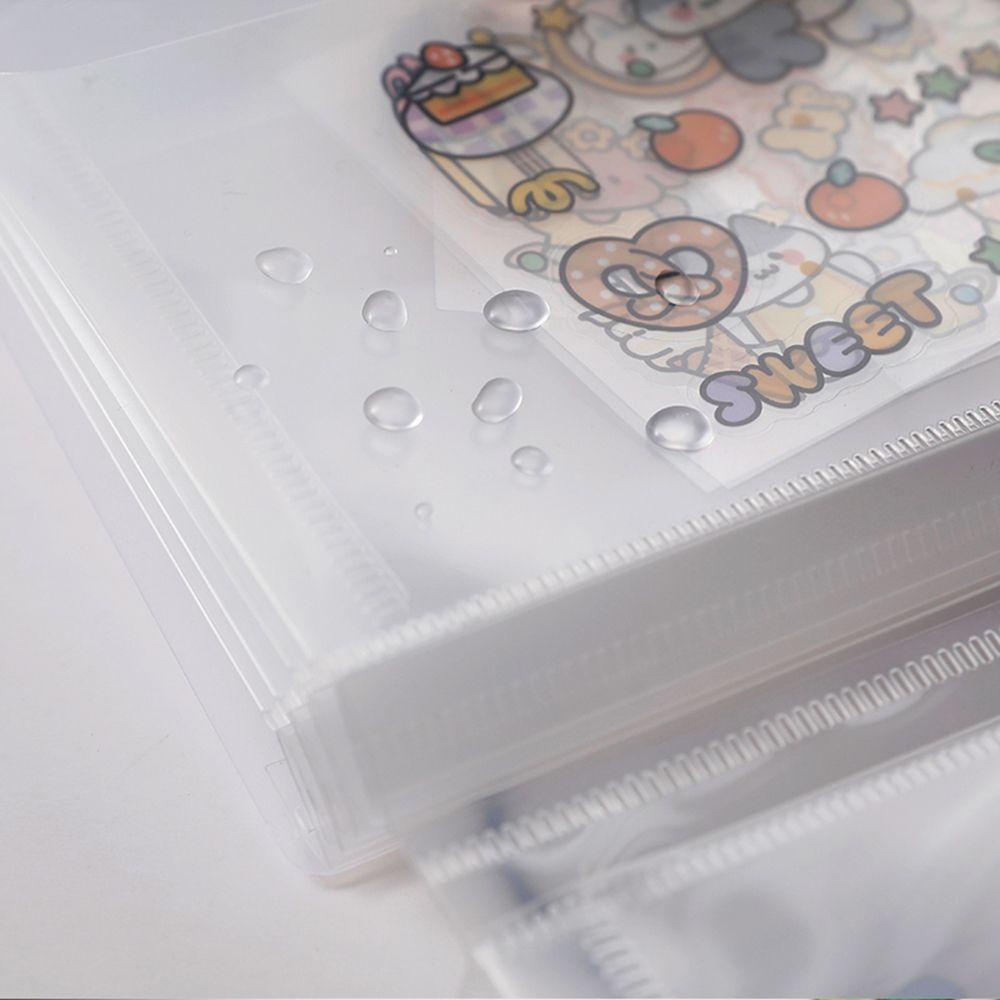 SOLIGHTER A6 Transparent Stickers Storage Book Bandage Idol Photo Booklet Nail Sticker Collecting Money Storage Folder Portable Notebook Holder Cash Bill Organize