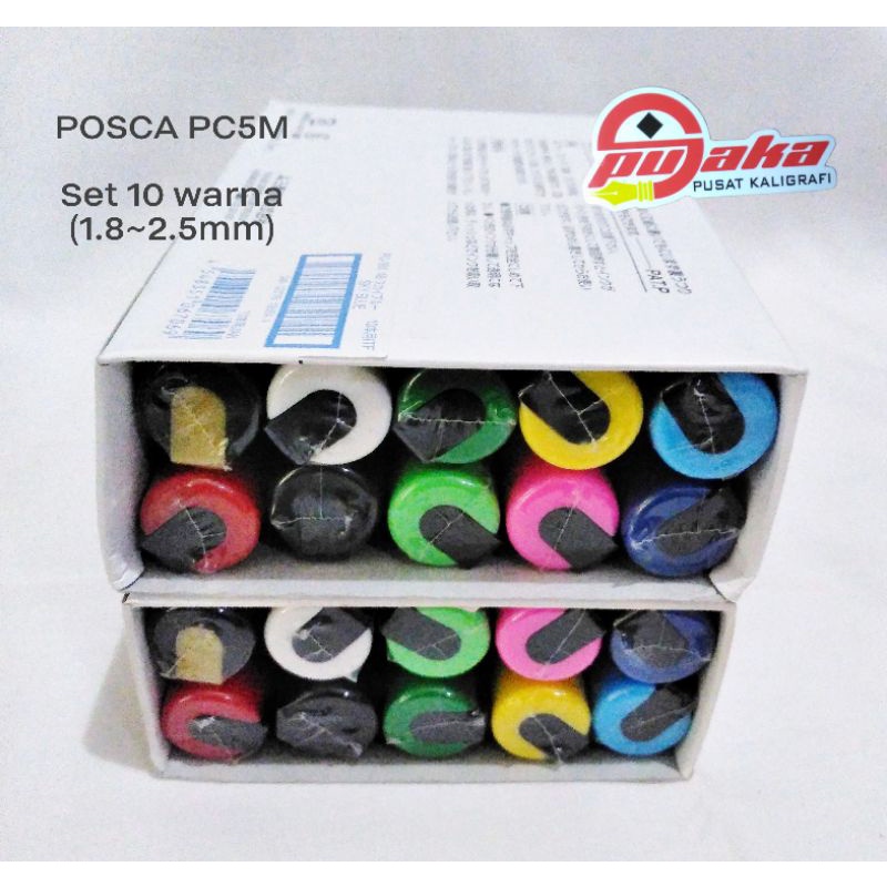 (1 PAK) Pc-5M | Spidol Posca Set 10 Warna
