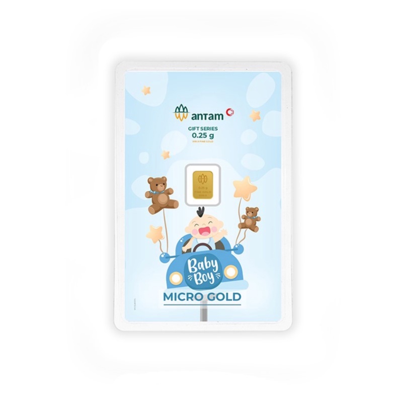 Hadiah Lahiran Bayi Laki-laki LM ANTAM Micro Gold 0.25gr Baby Boy - Mobil