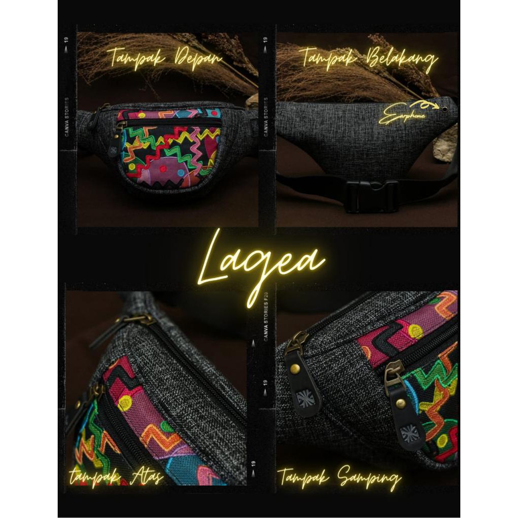 Tas Waist Bag/ Mudagaya waist bag Lagea/Tas selempang depan/ Tas selempang pinggang/ Tas wanita baru