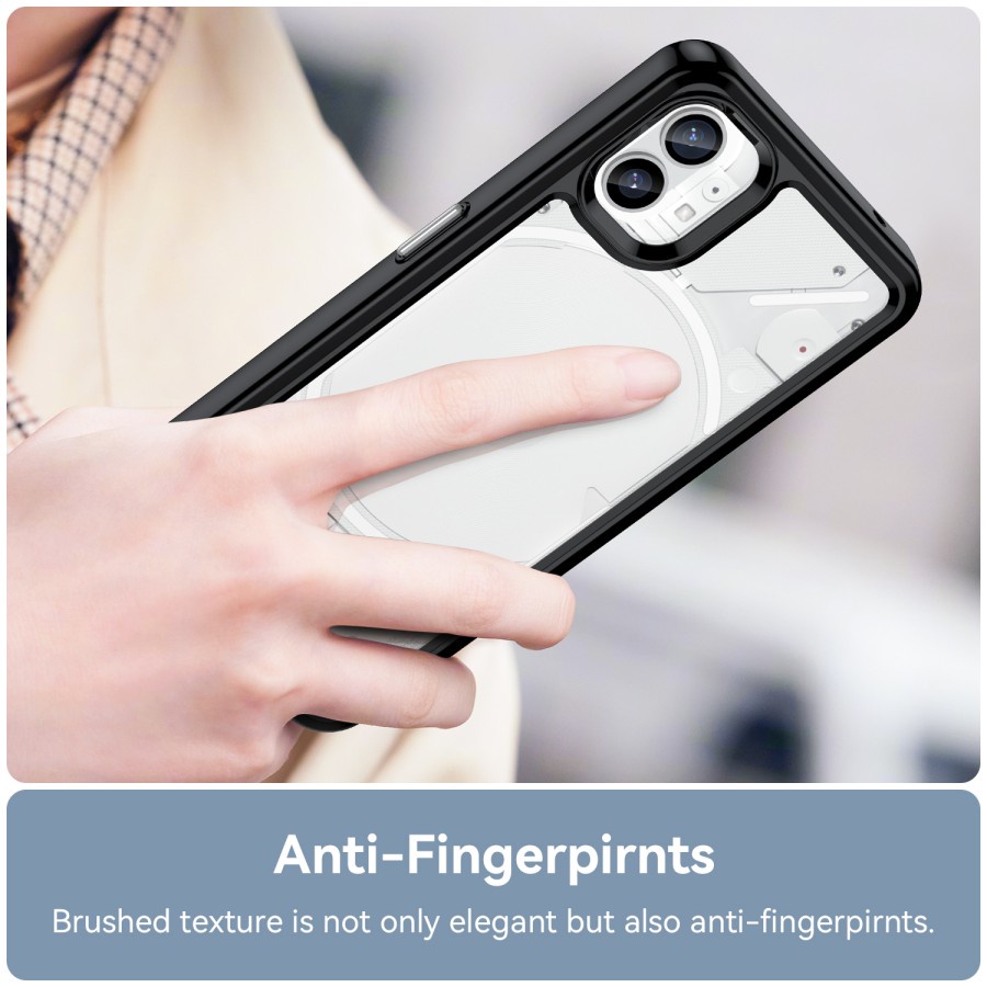 NOTHING PHONE 1 SOFTCASE ELECTROPLATING COLORFUL PROTECTIVE CASE COVER - BLACK, NOTHING PHONE 1