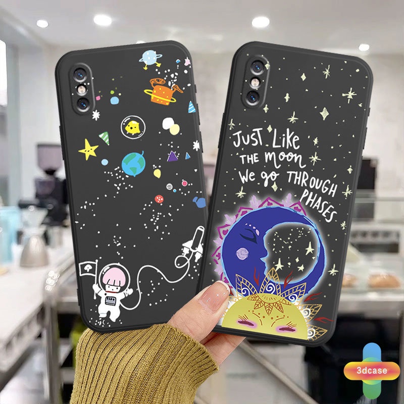 Casing Xiaomi Redmi Note 9 8 10 10S 9 PRO MAX 9S Xiaomi Redmi POCO C3 X3 NFC X3 PRO M3 Redmi 9 9C NFC 9A 9i 9T 9AT 9 PRO Power 10X POCO M2 PRO Y12 Y20 A12 A54 A15 A16 Cute Moon Pattern Anti-fall Case