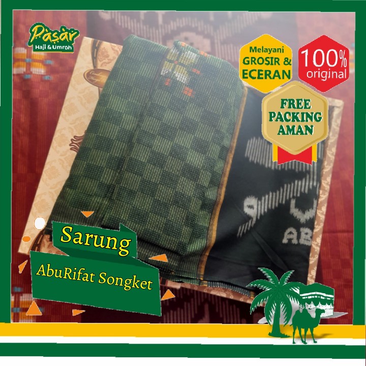 Sarung Abu Rifat Motif Songket Grosir Lebih Murah