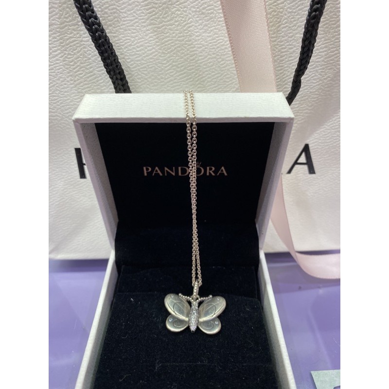 Pandora butterfly necklace/kalung kupu-kupu original pandora jewerly