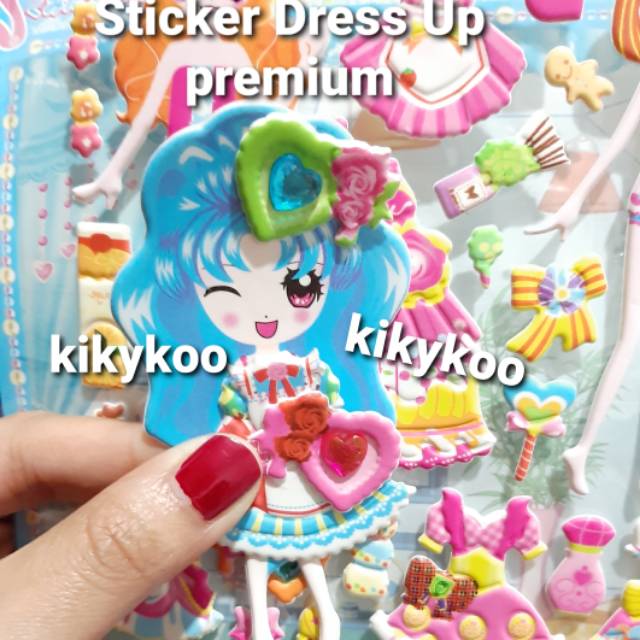 

Sticker timbul embos anak baju bajuan bongkar pasang sticker dress up sticker book colection sticker paper doll