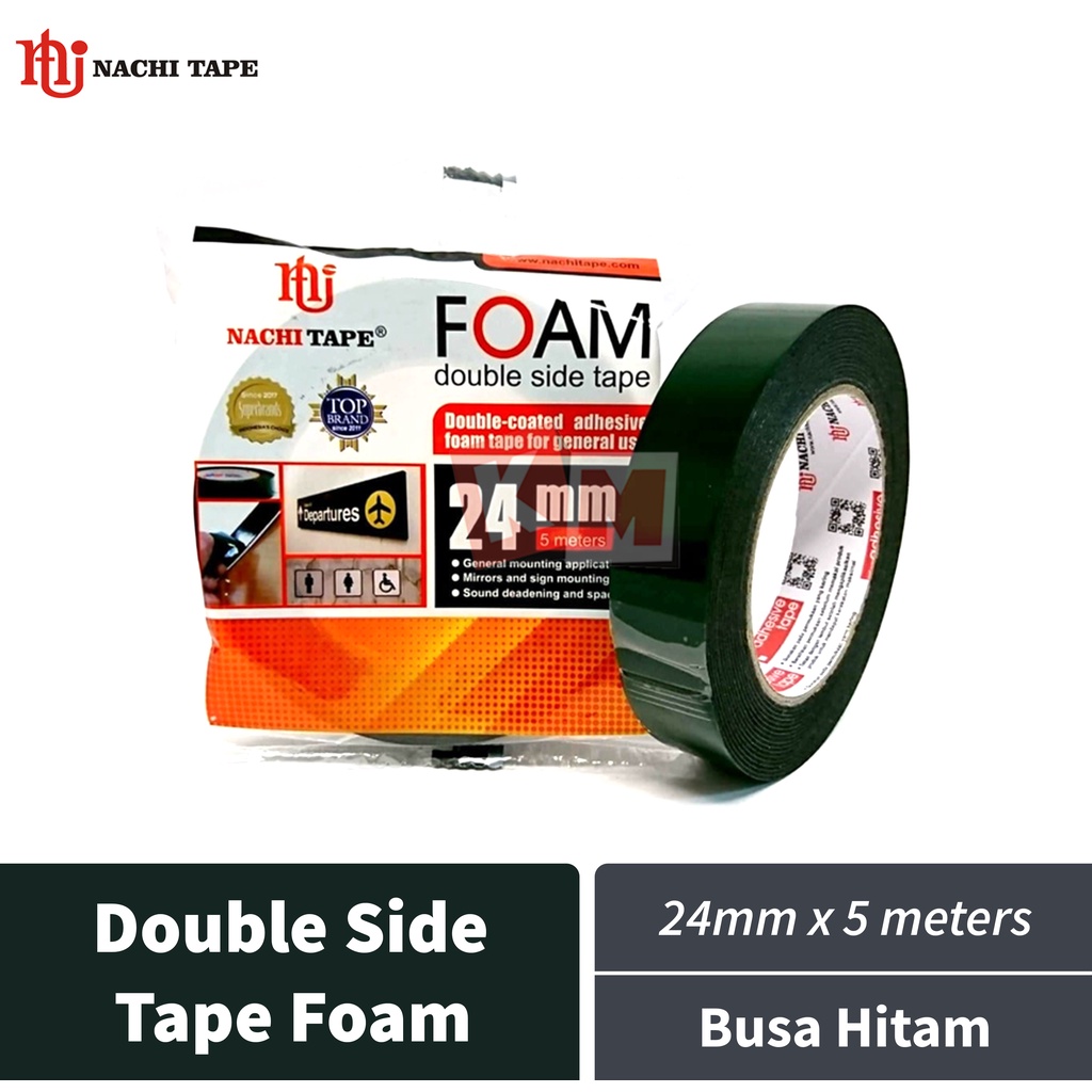 Double Side Foam Tape Busa Spon Nachi 24 mm / 1 Inch x 5 meter Hijau / 24mm