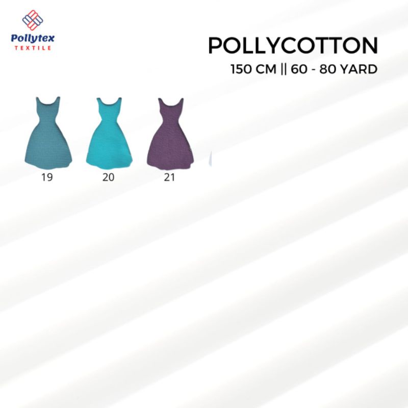 Bahan Kain Pollycotton / Double Hycon / Finne / Double Chiffon Premium  Lebar 150 cm ecer meteran per 0,5 meter