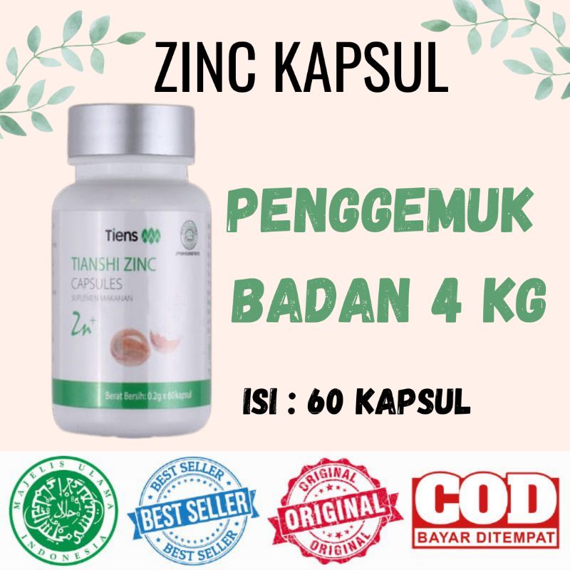 [TERLARIS] TIANSHI ZINC | PENGGEMUK BADAN TIENS , ZINC CAPSULE HERBAL