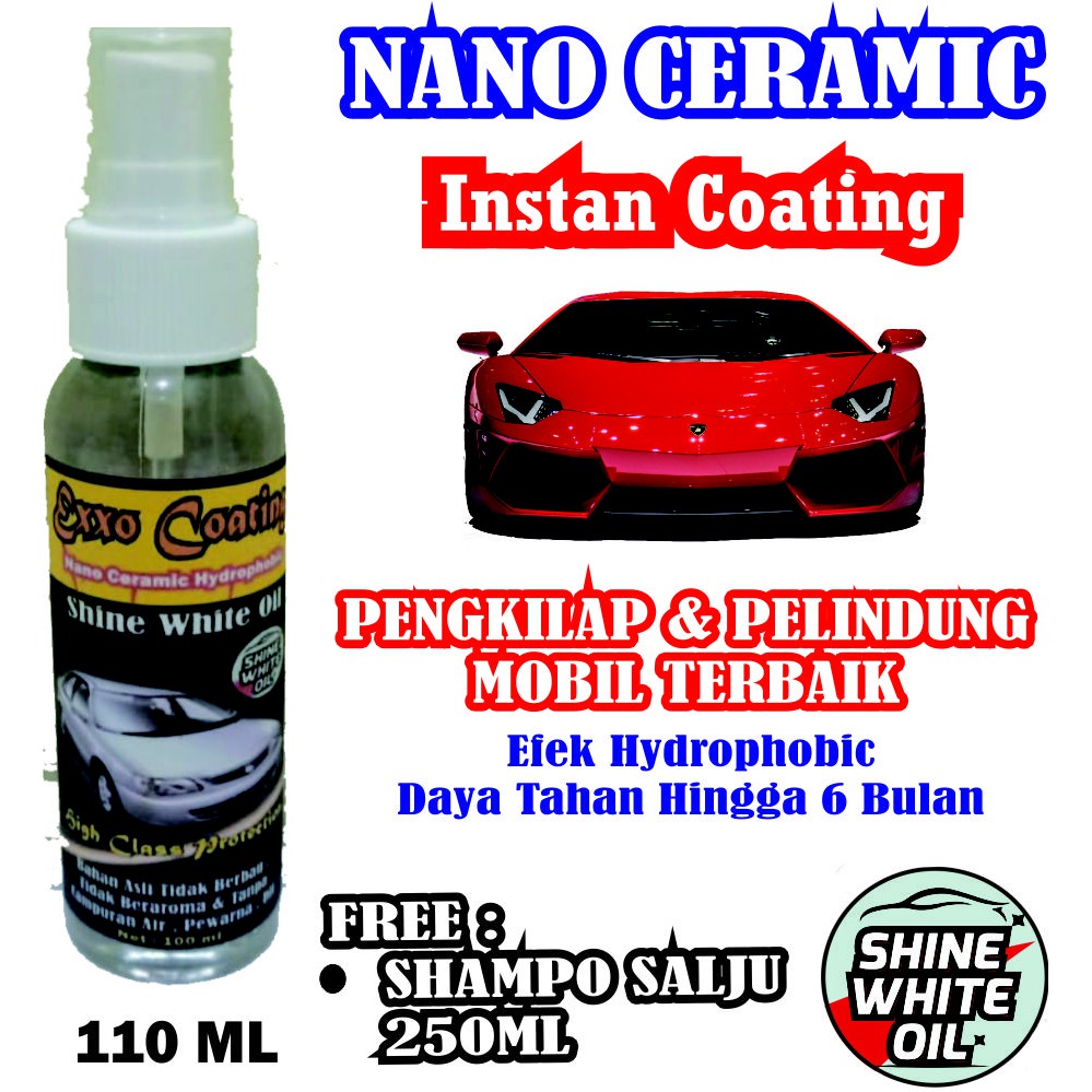 Nano ceramic Hydrophobic / exxo coating / pengkilap mobil / pengkilap motor terbaik 110ml