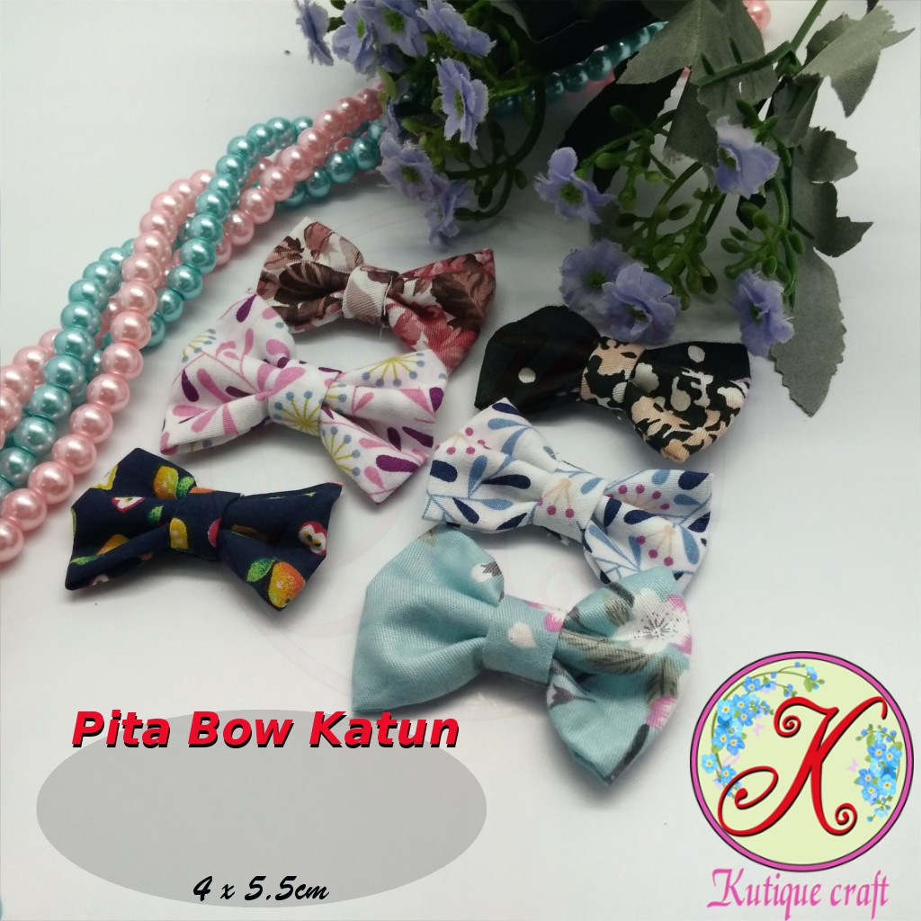 Aplikasi Pita Bow Katun perlusin