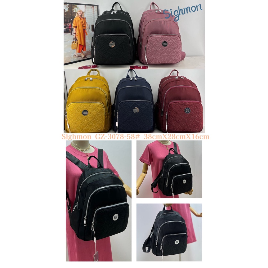 Tas Wanita Ransel SIGHMON Original Tas Ransel 3 in 1 Import Fashion Korea Tas Ransel Canvas Import Trendy Waterproof-GZ 3078-58