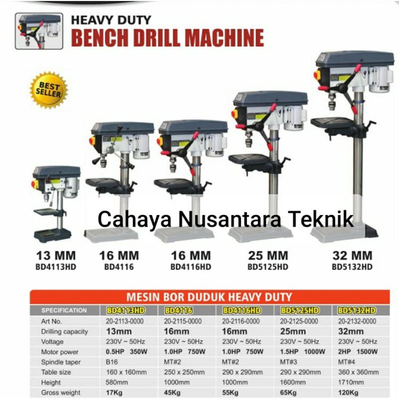 Mesin Bor Duduk 32mm ALDO BD 5132 HD