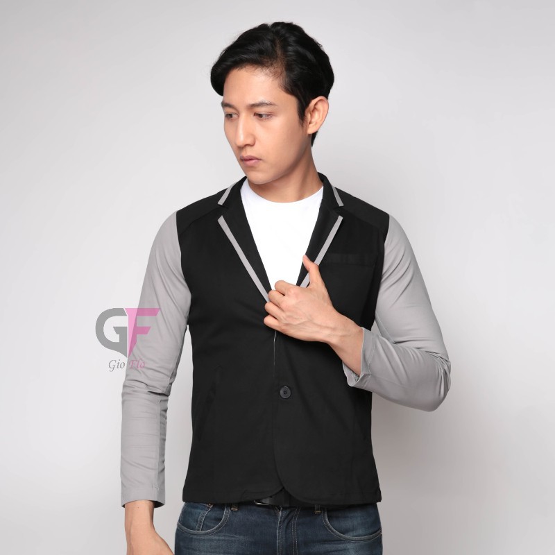 GIOFLO Blazer Slim Fit Casual Black / BLZ 662