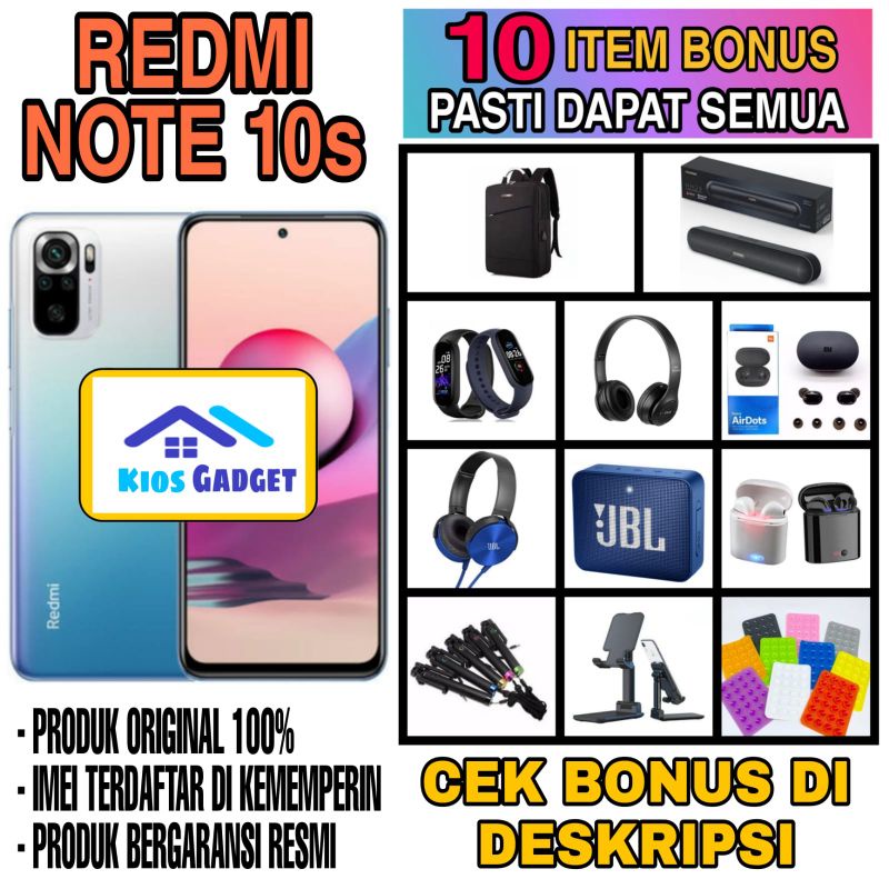 REDMI NOTE 10S RAM 6/64GB 6/128GB 8/128GB [ GARANSI RESMI ]