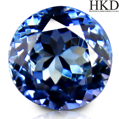 Certified Round 1.69ct 6.9X6.8mm Natural Bluish Violet TANZANITE Tanzania TZ133