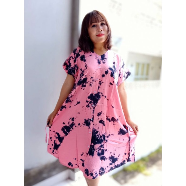 Dress Kancing Jumbo XL-XXL Ld 120