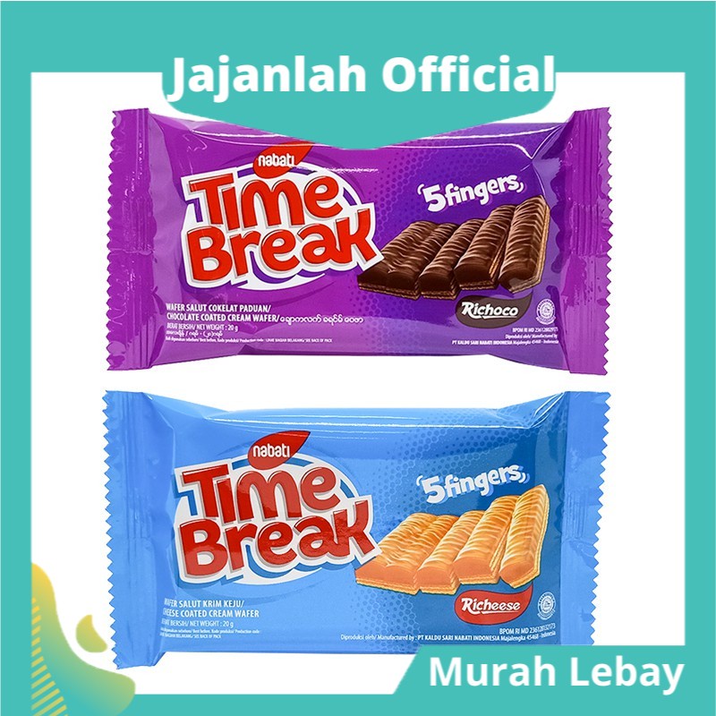 

Jajanlah Official NABATI TIME BREAK 5 FINGERS WAFER 20 GRAM - WAFER SALUT KRIM TEBAL