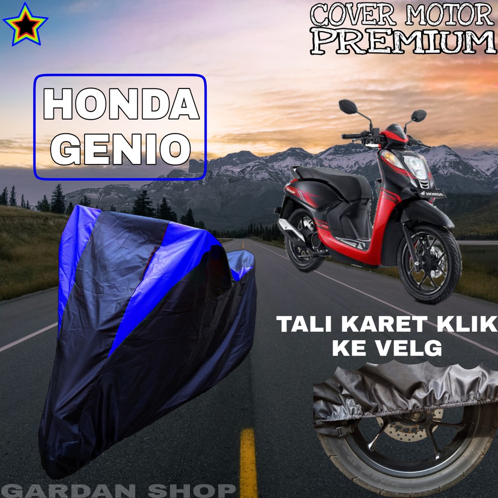 Sarung Motor HONDA GENIO Hitam BIRU Body Cover Honda PREMIUM