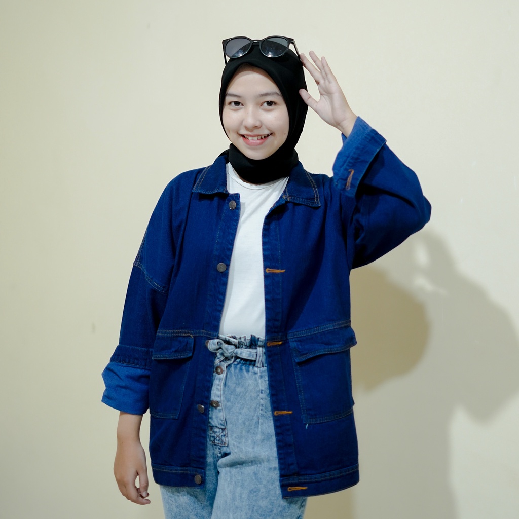 WOW- KANZA JAKET PREMIUM/JAKET JEANS WANITA PREMIUM