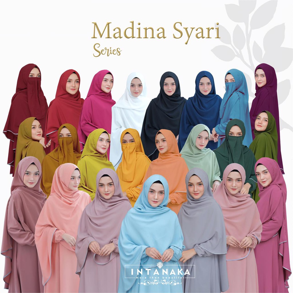 Gamis Set Jilbab Muslimah (MADINA SYARI) By Intanaka FREE CADAR