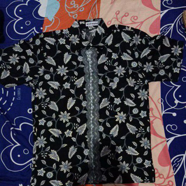 Couple Babydoll Long Hand Melati Silver/brukat/sarimbit
