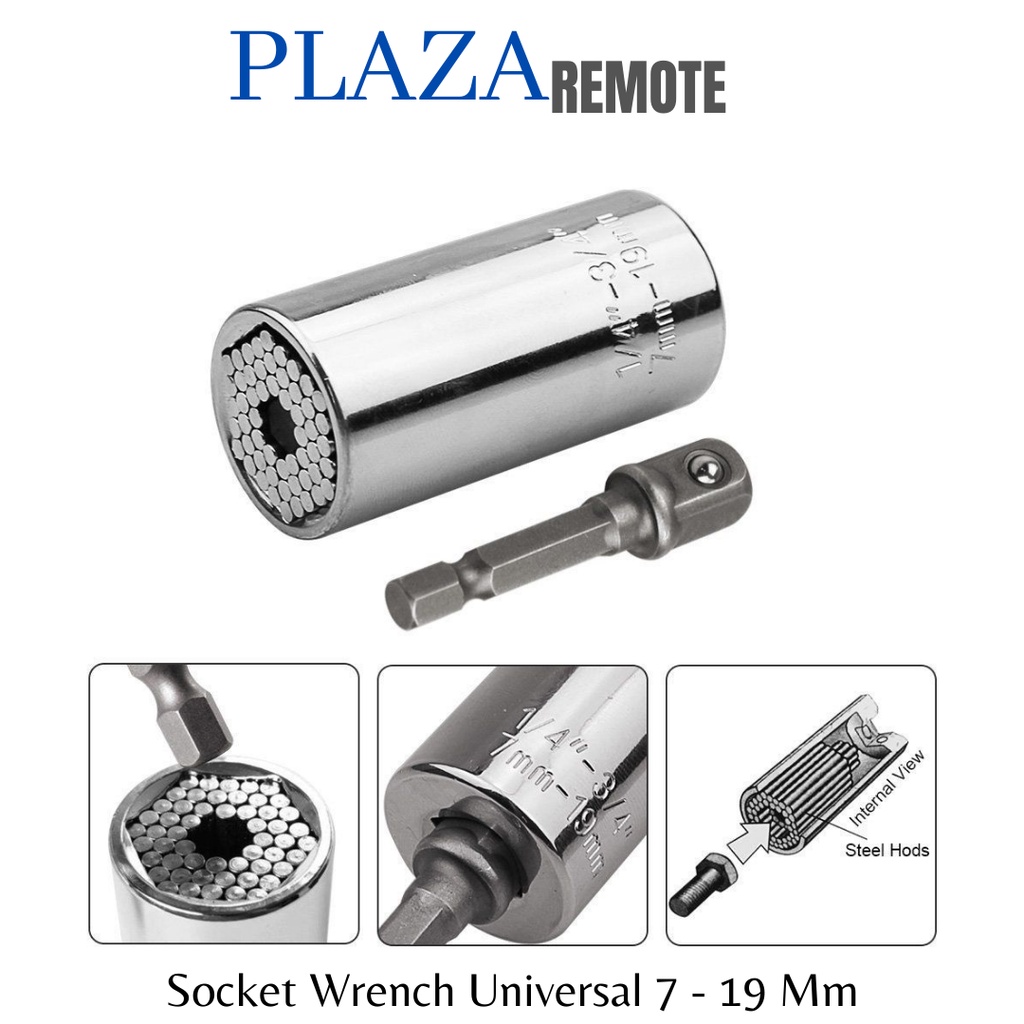 SOCKET BOLT GATOR GRIP UNIVERSAL Wrench 3/8 7 - 19 MM UNIVERSAL GATOR GRIP