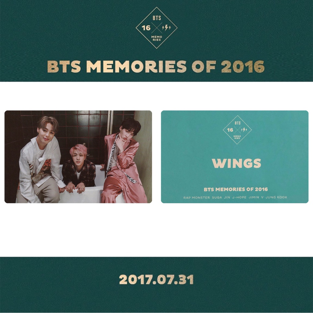 Kartu Lomo Foto Bts 2016 SUGA JiMin V RM Jin J-Hope Jung Kook