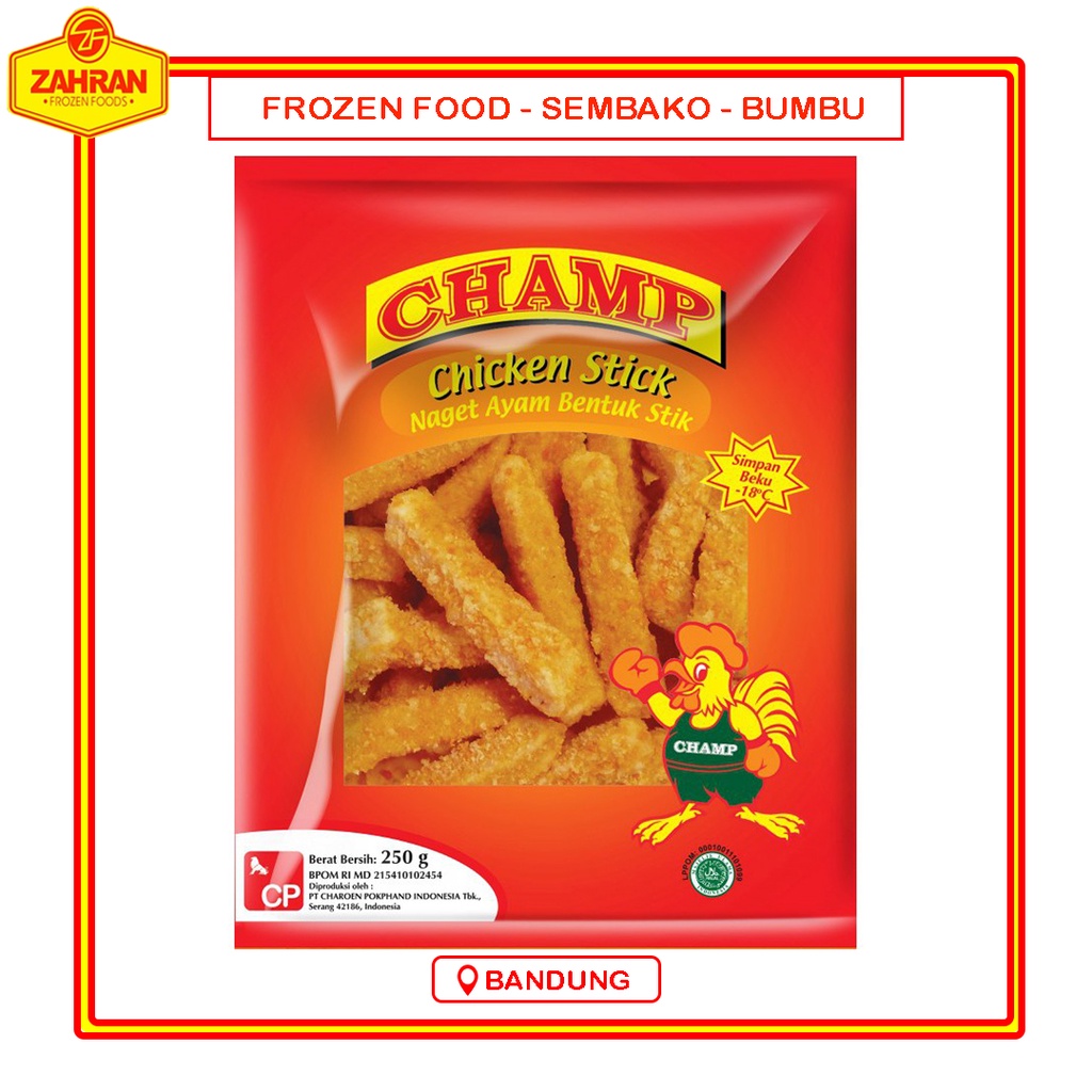 

Champ Chicken Nugget Stik 250gr Nugget Ayam Bandung