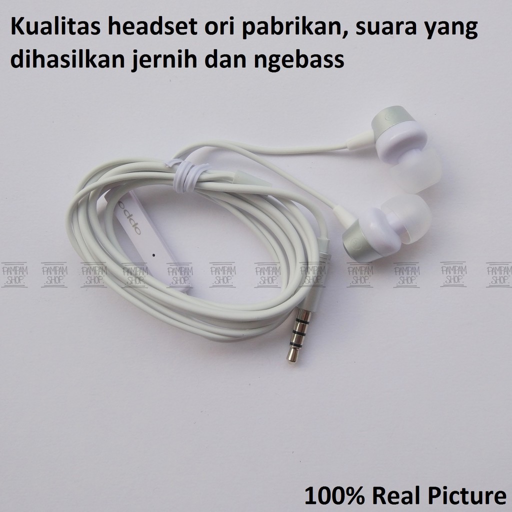 Headset Oppo Original MH130 Bahan Karet F1S Neo Find 3 7 9 F3 F1 Plus Mirror 5 Ori OEM