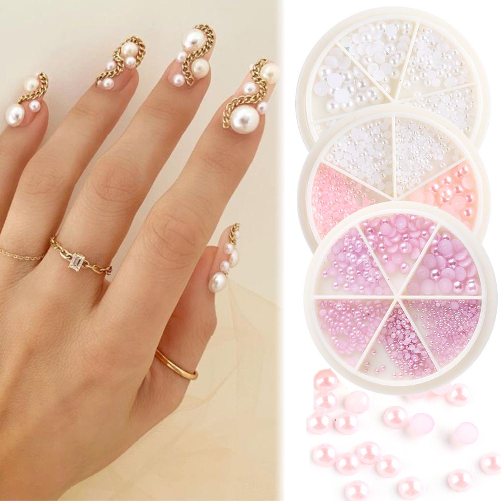 Mxbeauty 3D Kuku Berlian Imitasi Multi-Ukuran Permata Kaviar Manik-Manik DIY Nail Art Perhiasan