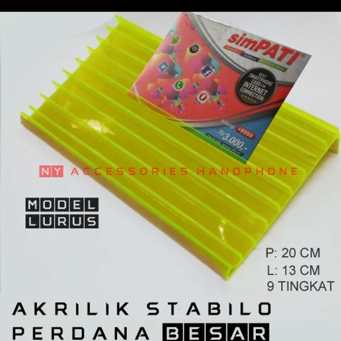 

akrilik AKILIRIK dudukan kartu PERDANA BESAR STABILO