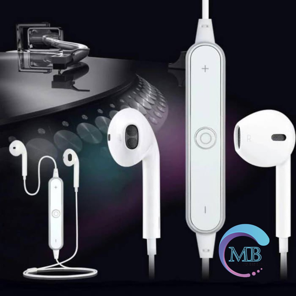 S6 Headset Headsfree Hf bluetooh tali sport super bAss wireless earphone MB1089