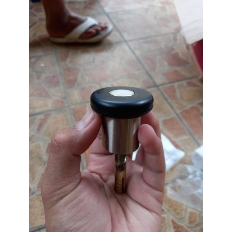 door stopper pintu kayu/kaca karet tanam bulat