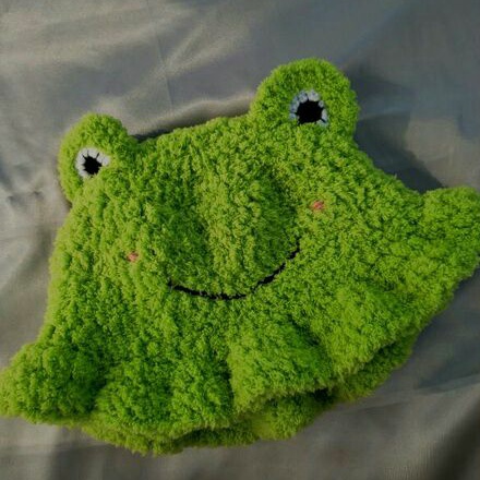 Frog bucket hat | crochet frog bucket hat | topi rajut kodok |