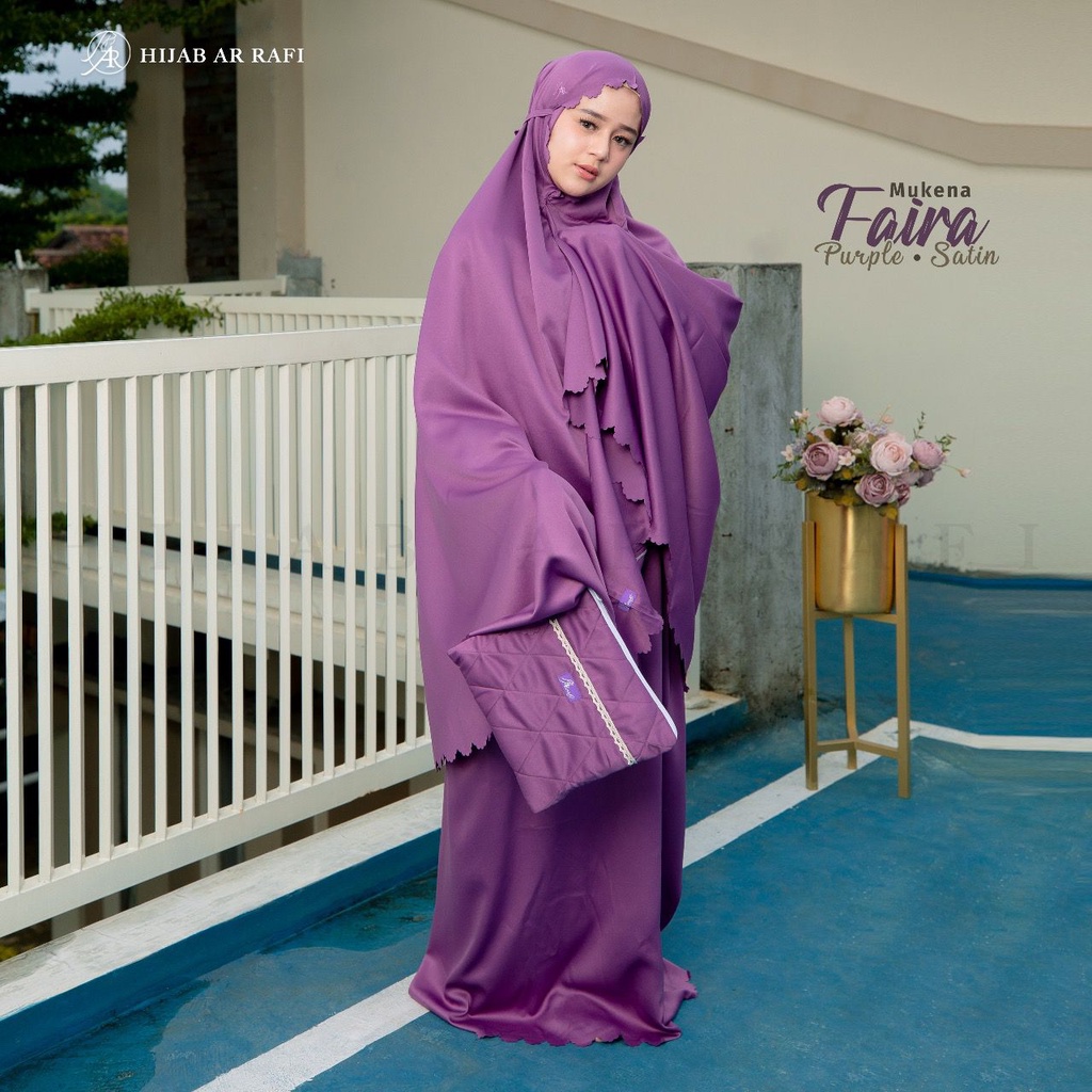 Mukena Satin Mukena Satin Jumbo Mukena Faira Warna Purple