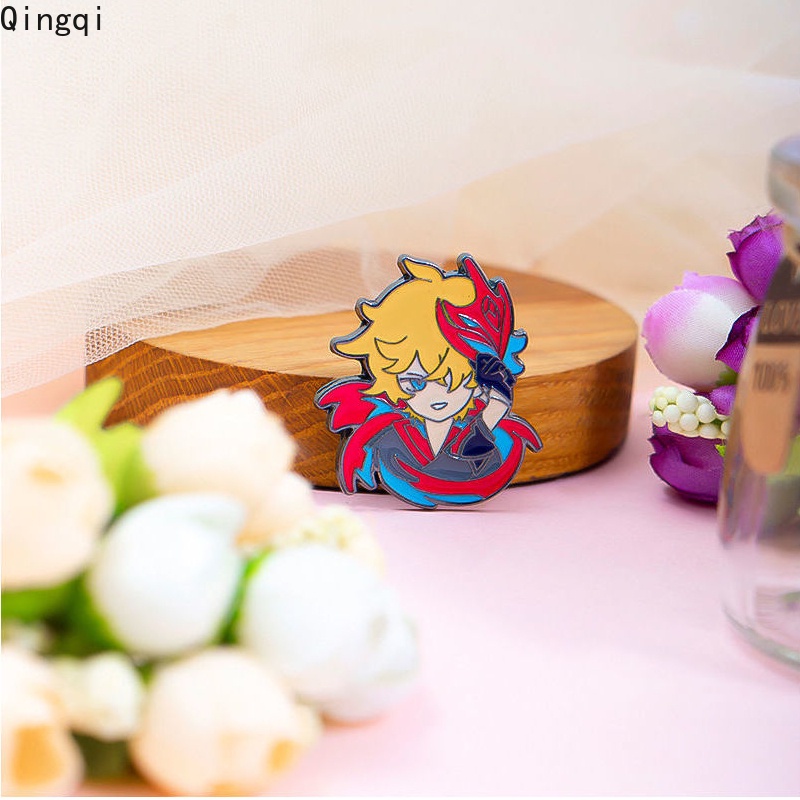 Bros Pin Enamel Desain Anime Genshin Impact Wendi Tartaglia Ganyu Keqing Xiao Lumine Untuk Hadiah