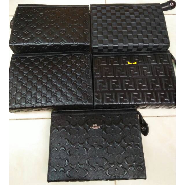 Handbag clucth kulit asli import