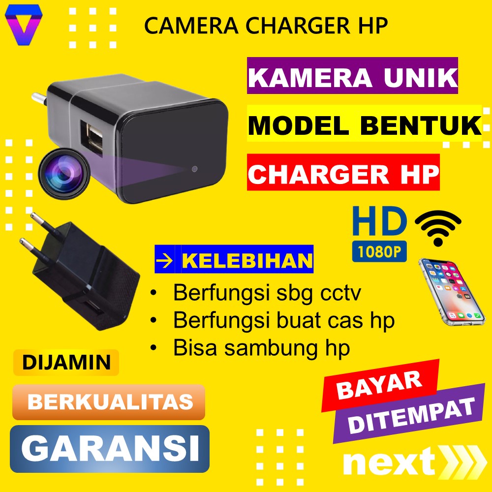 CAMERA PENGINTAI MINI HD TERSEMBUNYI SPY CAMERA MINI WIFI CCTV MURAH TERHUBUNG HP IP CAM WIRELESS MICRO SD HIDDEN CAMERA PENGINTIP BENTUK CHARGER ADAPTOR ALAT ANTI MALING RUMAH MATA MATA FULL HD 1080P TERBARU JS81