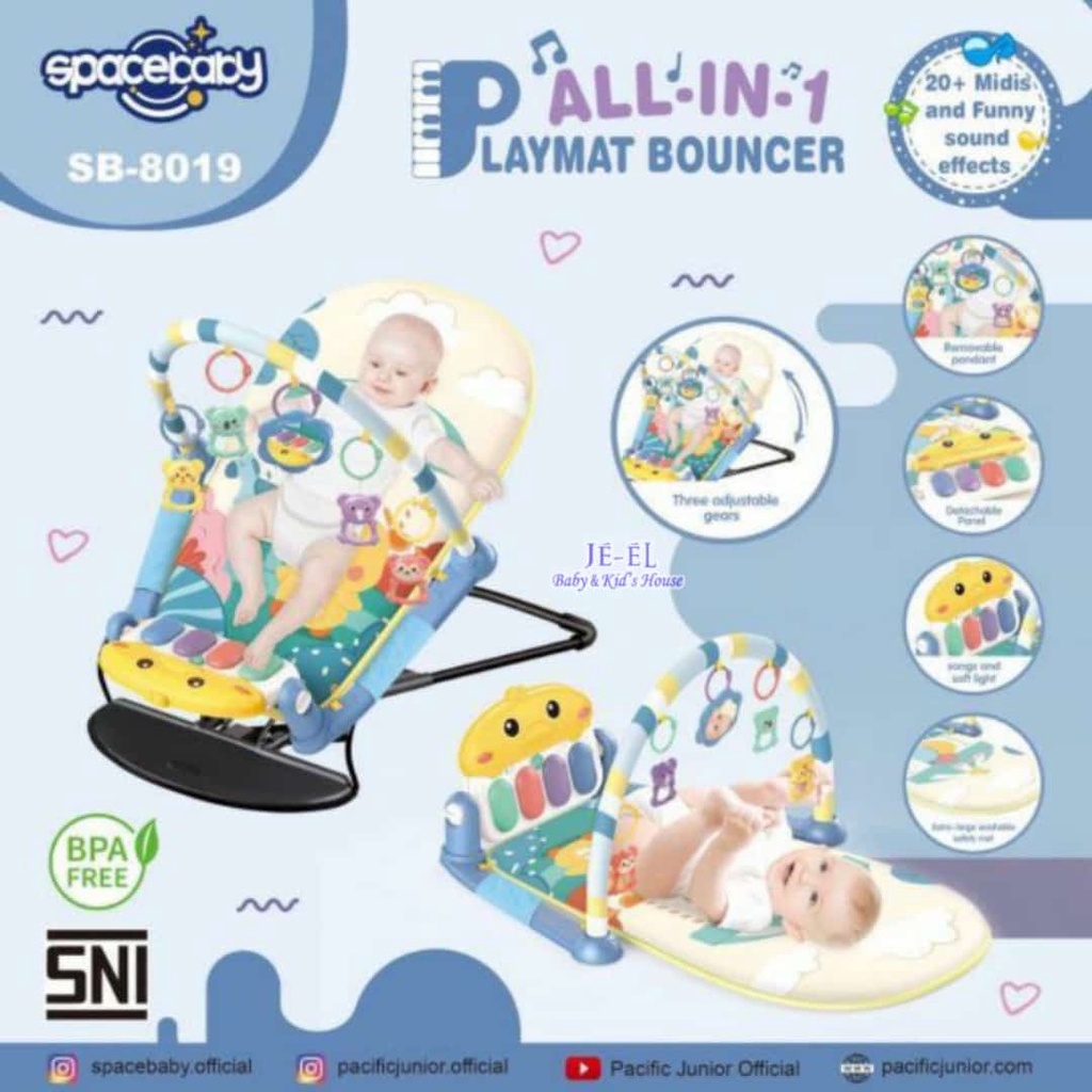 Space Baby 2in1 Piano Playmat Bouncer SB 8019 / Piano Bouncer Spacebaby