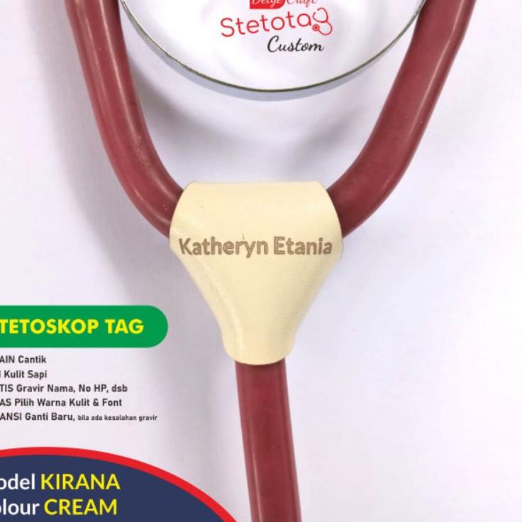

Terbaru.. STETOSKOP NAME TAG Custom GRATIS Gravir Nama (Model Kirana)