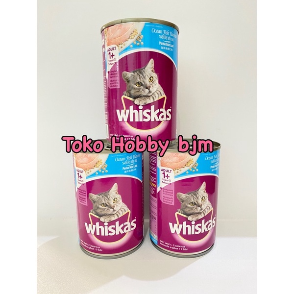 Kaleng whiskas makanan basah kucing 400gr oceanfish tuna wetfood can cat food 400 gr catfood wet