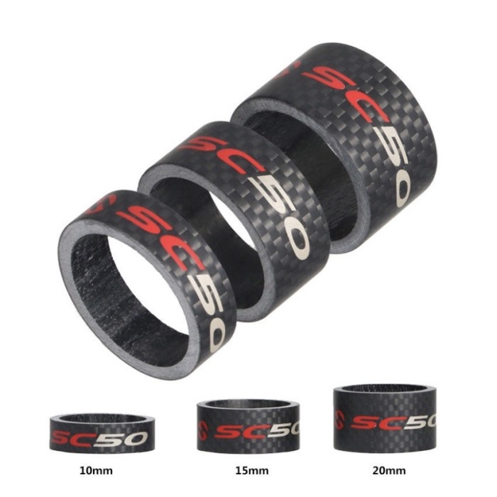 TOSEEK Washer Spacer Stem CARBON Fork Depan Sepeda