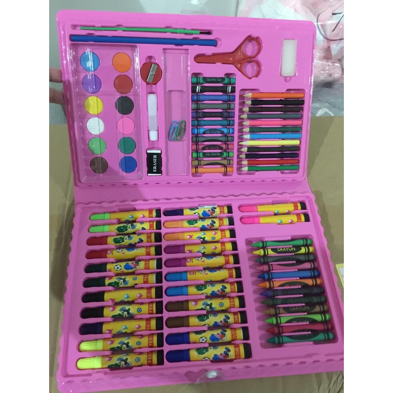 HZ Crayon Anak Set 86pcs / Krayon Mewarnai Anak 86pcs / Pensil Warna Set 86pcs