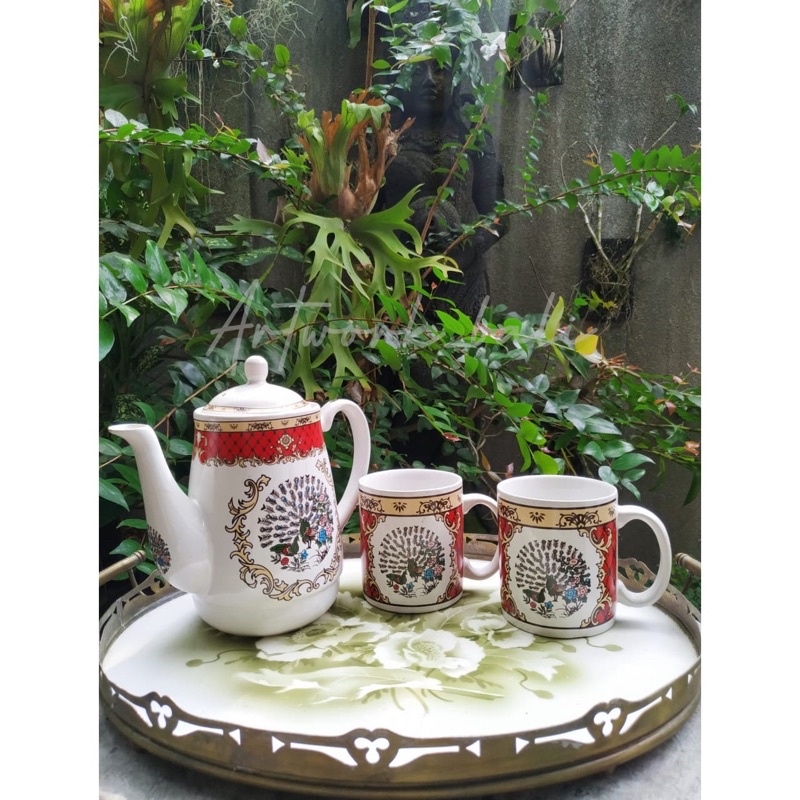 1 set teko dan gelas keramik