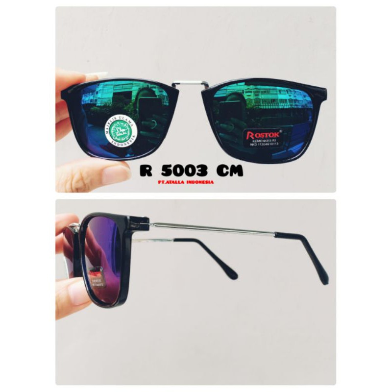 Kacamata Aviator Hitam Warna Pelangi Gaya Fashion Pria Wanita Trend Terkini  type R 5003 CM kacamata